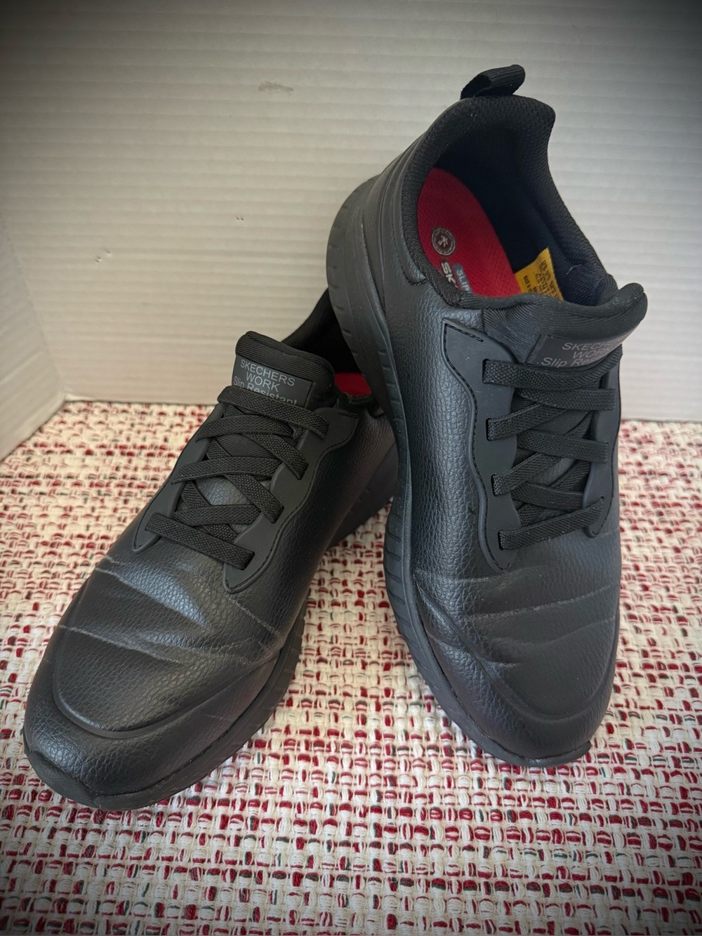 Skechers Ladies Black slip ins, Wide Fit, Size 6.5, lightly used condition,